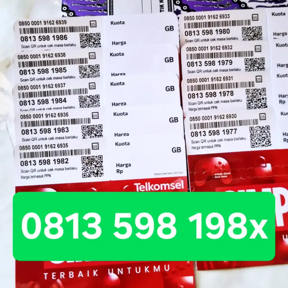 NOMOR CANTIK TELKOMSEL TAHUN LAHIR KARTU PERDANA  SUPER MURAH MERIAH