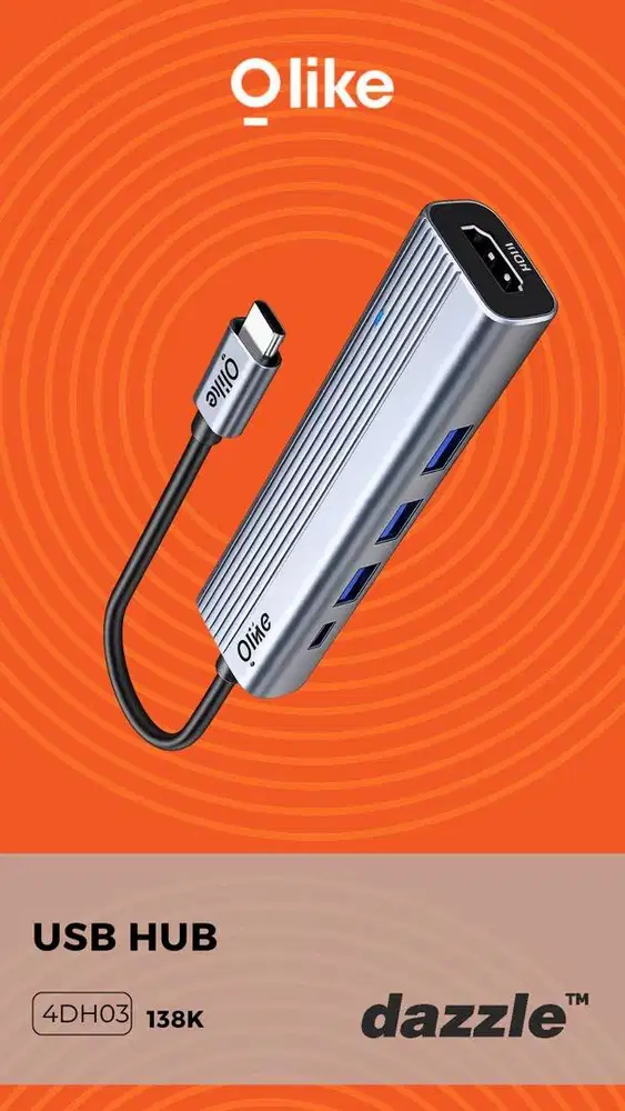 USB HUB OLIKE DH04 GARANSI 1 TAHUN