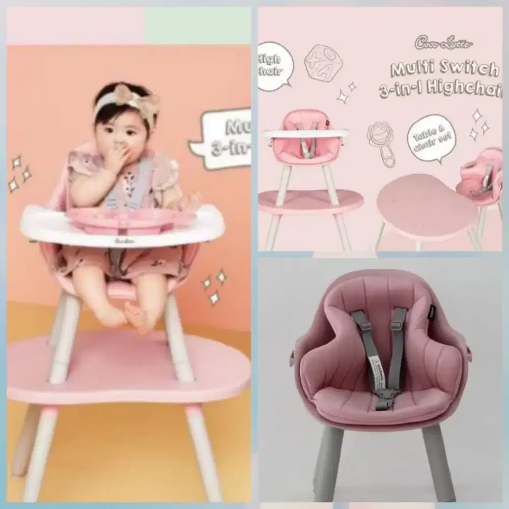 Baby Chair Merk. Coco Latte Model CL-UR2308 warna Pink
