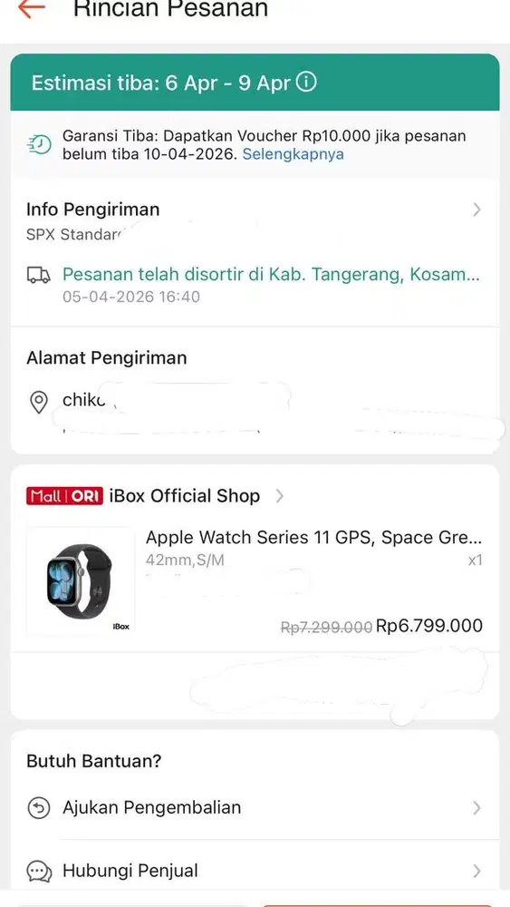 DIJUAL APPLE WATCH 11 SERIES SPACE GRAY NEW
