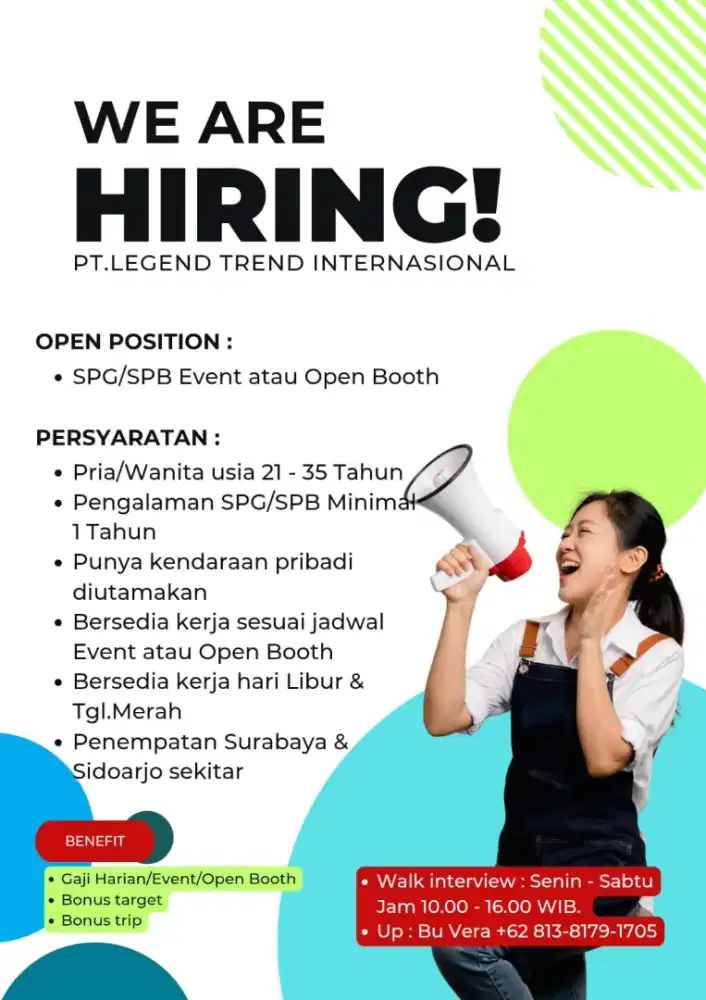 Dicari SPG & SPB Event Produk Minuman Kemasan