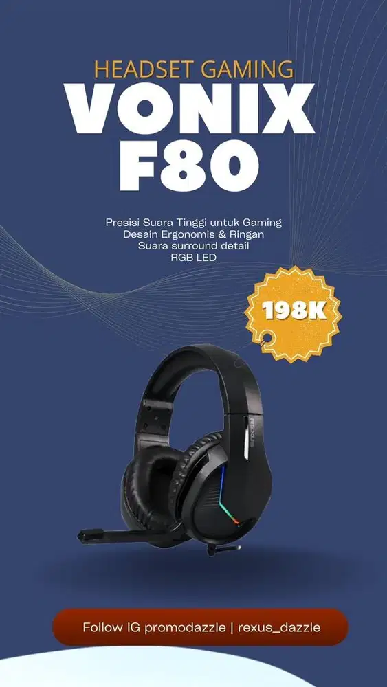 Vonix F80 rexus Headphone wired