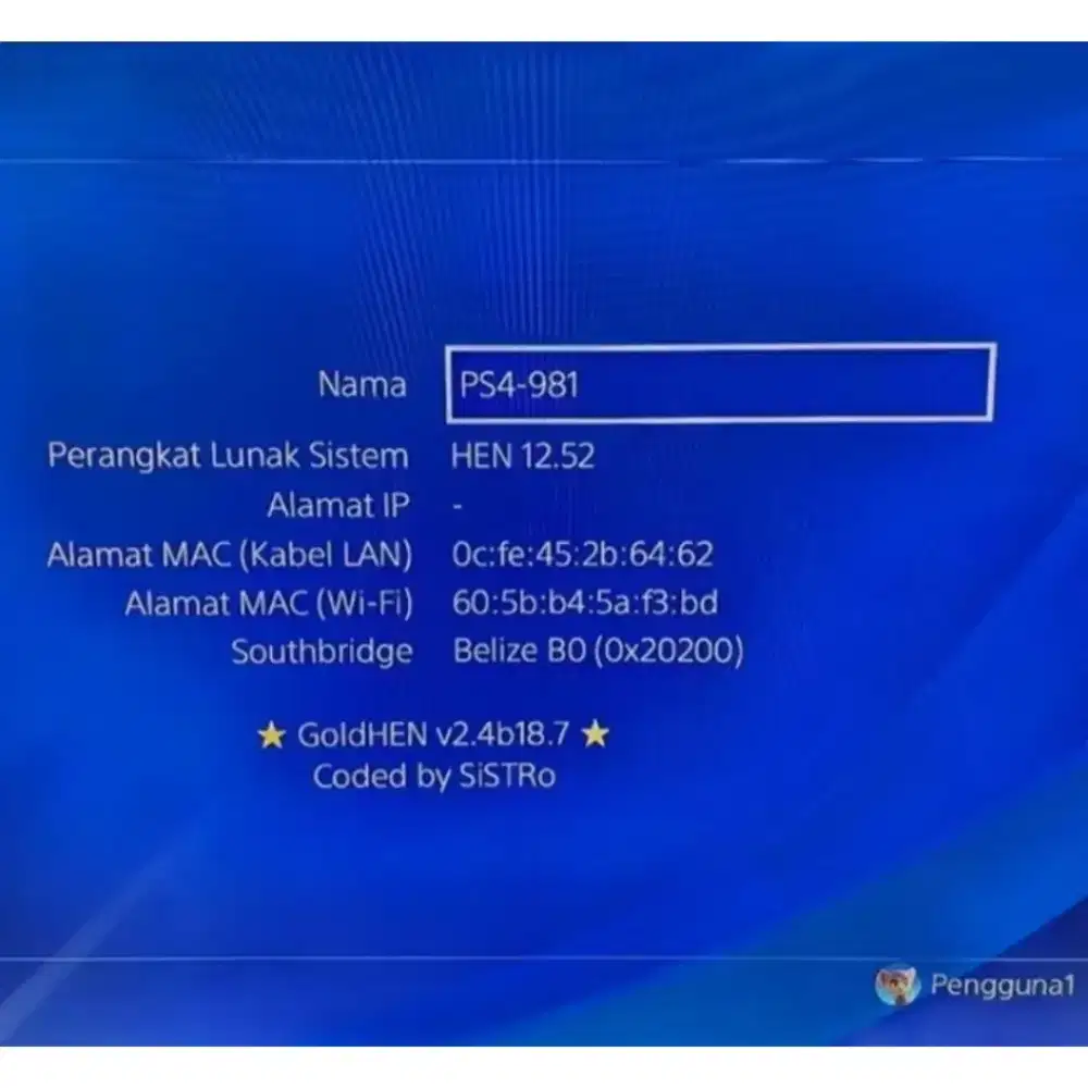 pasang firmware PS4 9.00 - 12.52