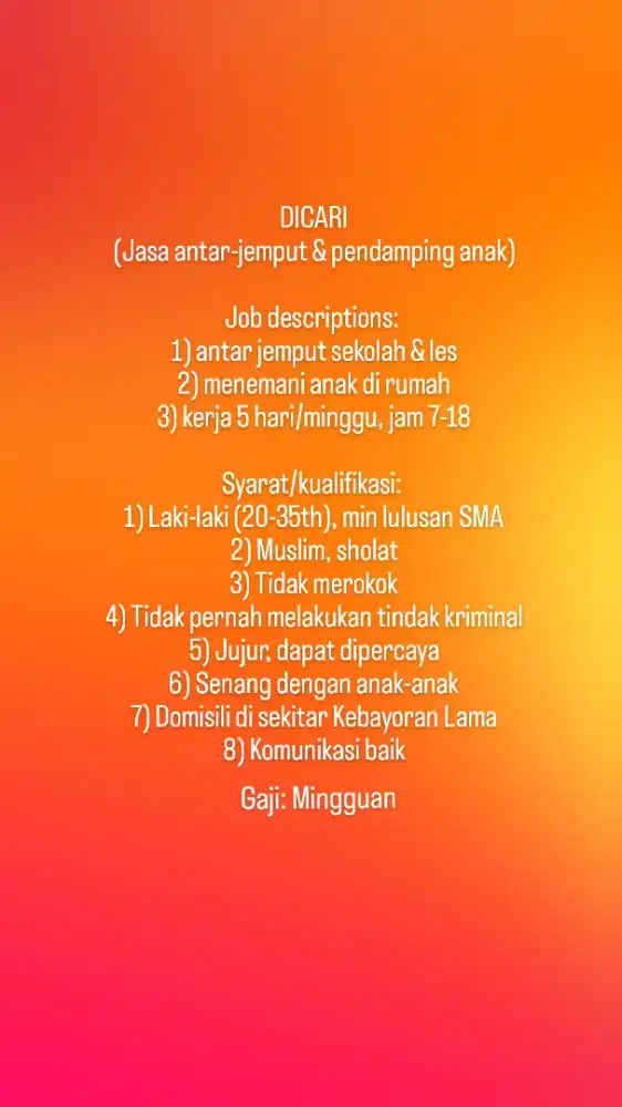 Antar Jemput & Pendamping Anak