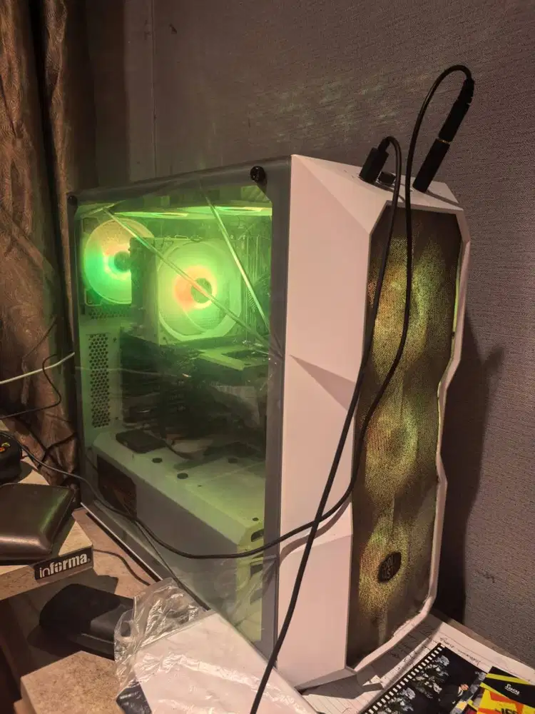 PC Rakit Complete Putih (+ Monitor) rx 6650 xt + ryzen 5600