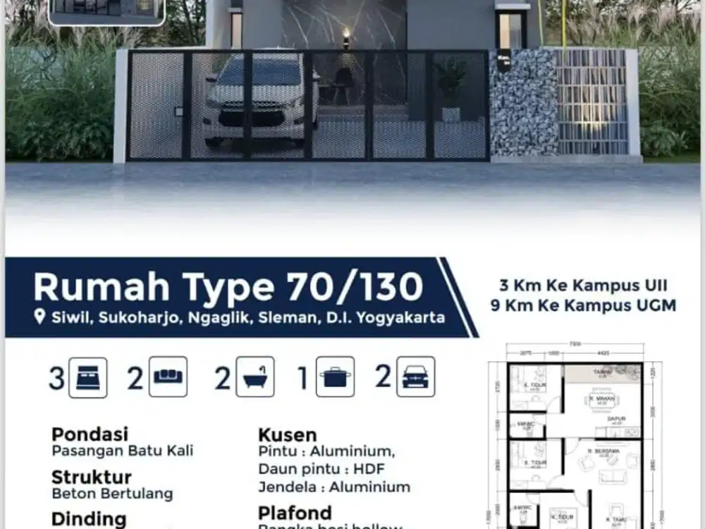 Rumah Luas Berkonsep Tropis Daerah Jalan Kaliurang