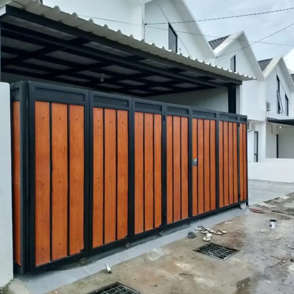 Pintu gerbang dan pagar bahan GRC