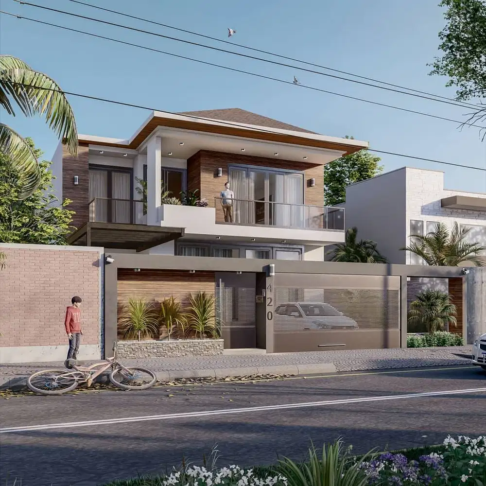 jasa arsitek desain rumah ruko kos eksterior terkeren olx murah