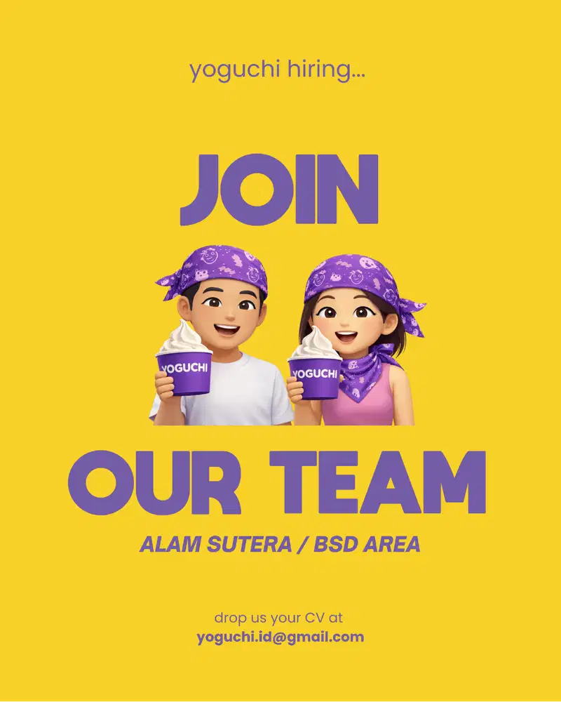 (TERBARU 6 APRIL) YOGUCHI TANGERANG CREW STORE FULL TIME