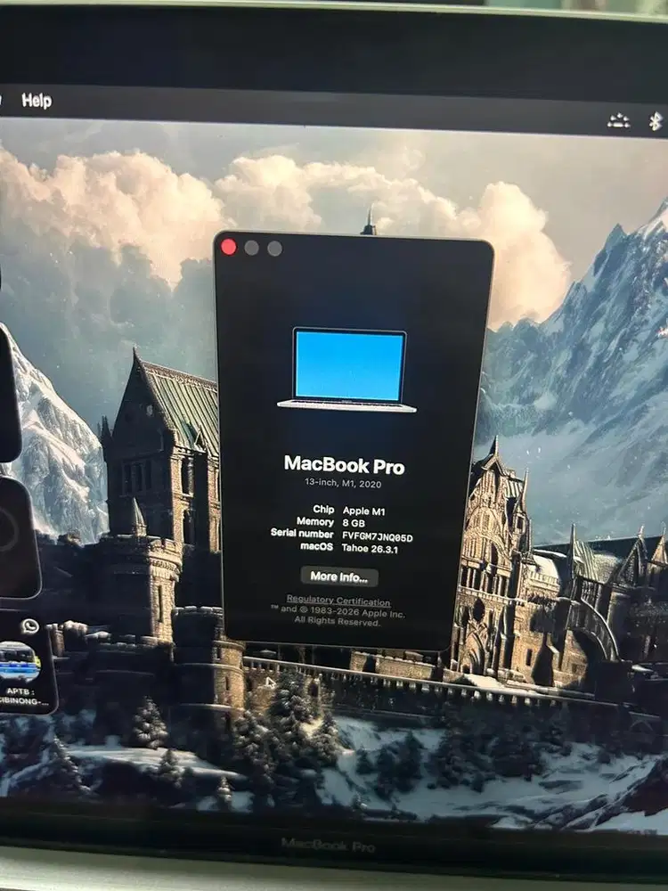 Macbook Pro M1 8/256 Purchase 2022 Grey