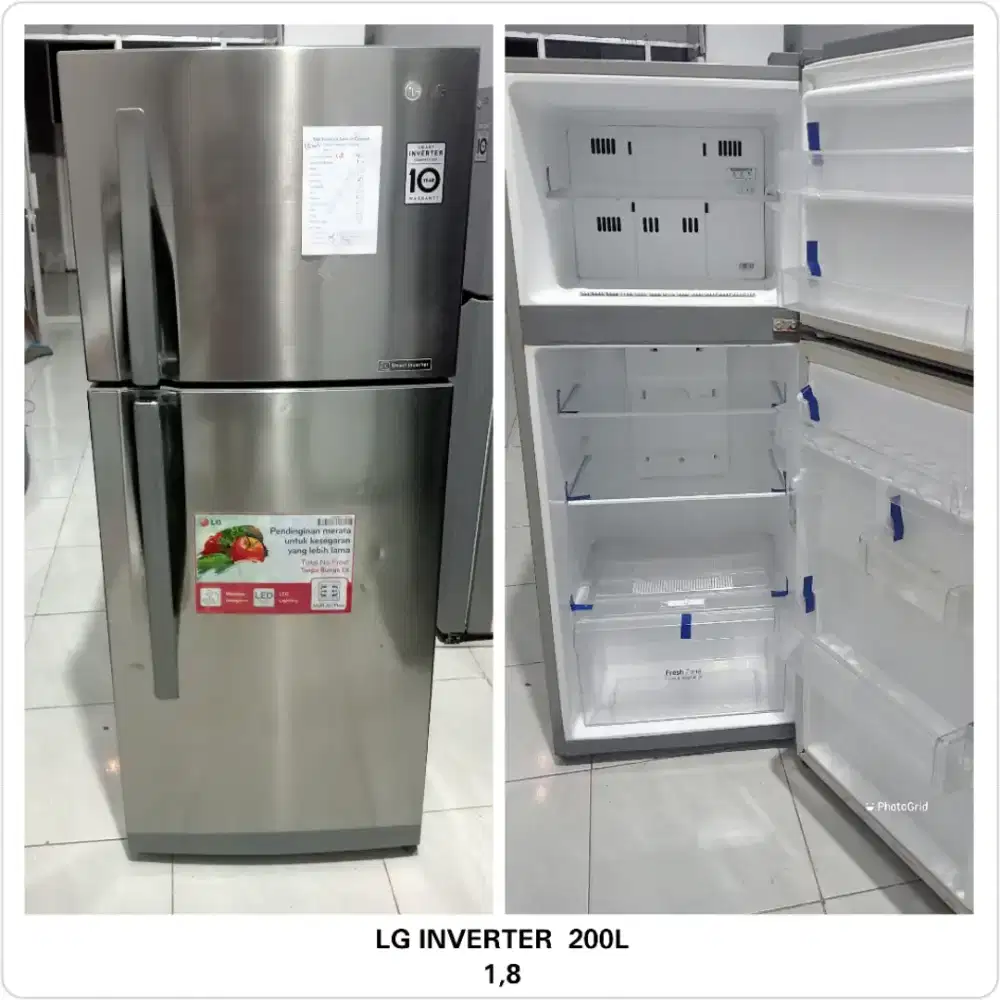 Kulkas 2 pintu LG inverter 200L