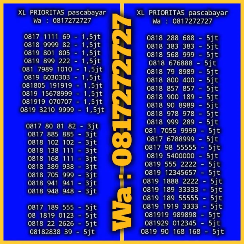 CANTIK KOLEKSI XL PRIORITAS PASCABAYAR