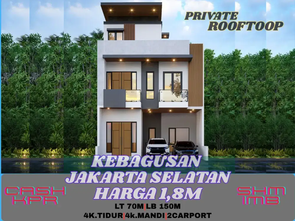 Rumah diKebagusan Jakarta Selatan,Private RoofToop progres Pembangunan