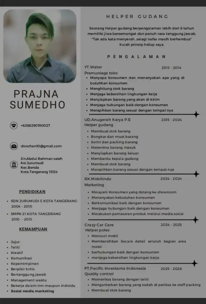 Membutuhkan pekerjaan