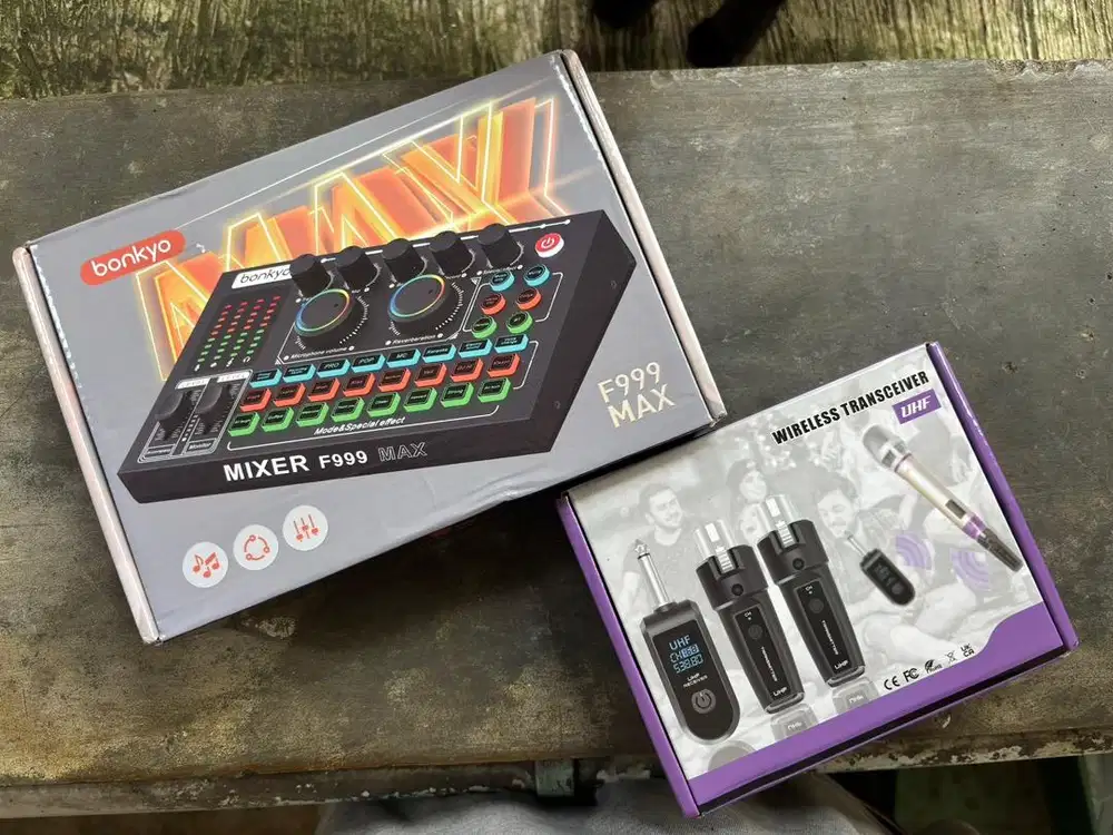 Soundcard bonkyo f999max + Wirelles mic reciever