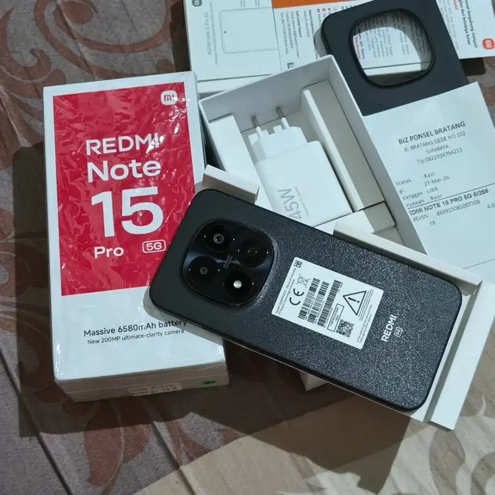 Redmi Note 15 Pro 5G 8/256GB Black Garansi Resmi TAM Indonesia Panjang
