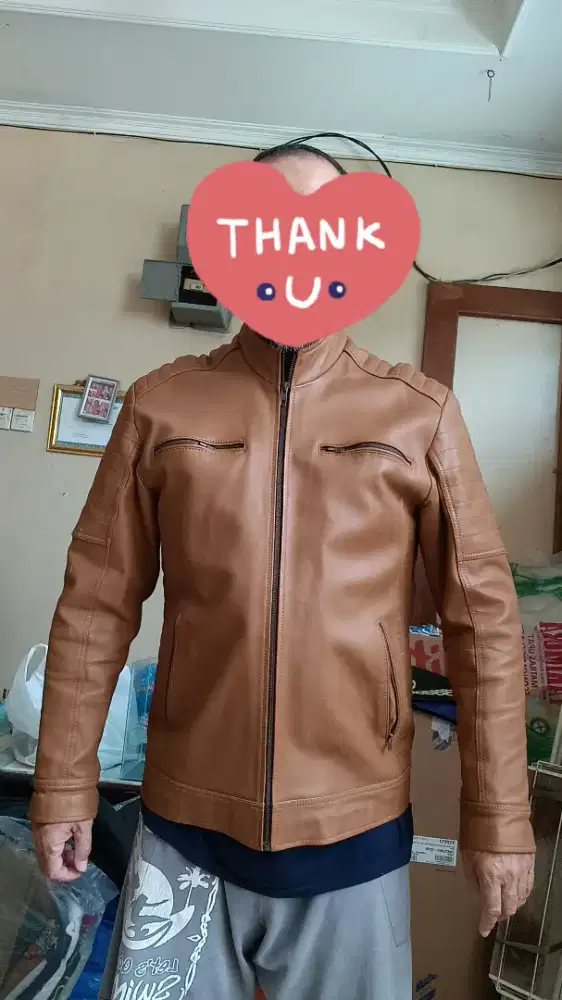 Jaket kulit asli