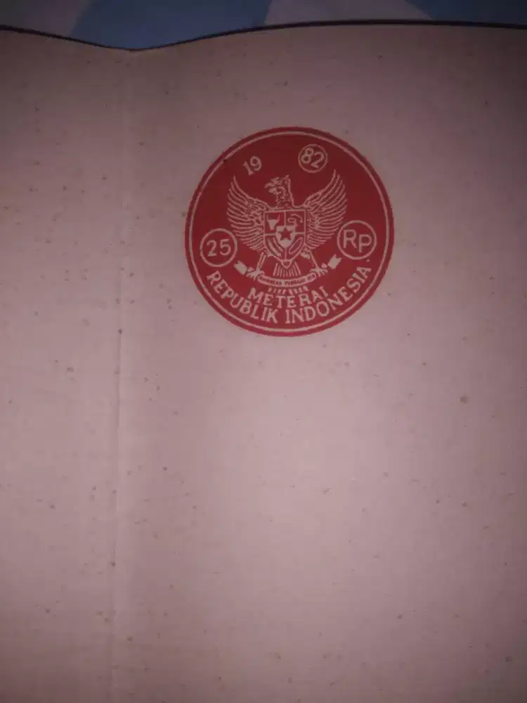 Kertas segel jadul th 1982 dan 1983