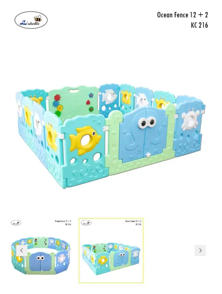 Pagar Bayi Labeille Ocean Fence 12+2. lengkap.  bersih.