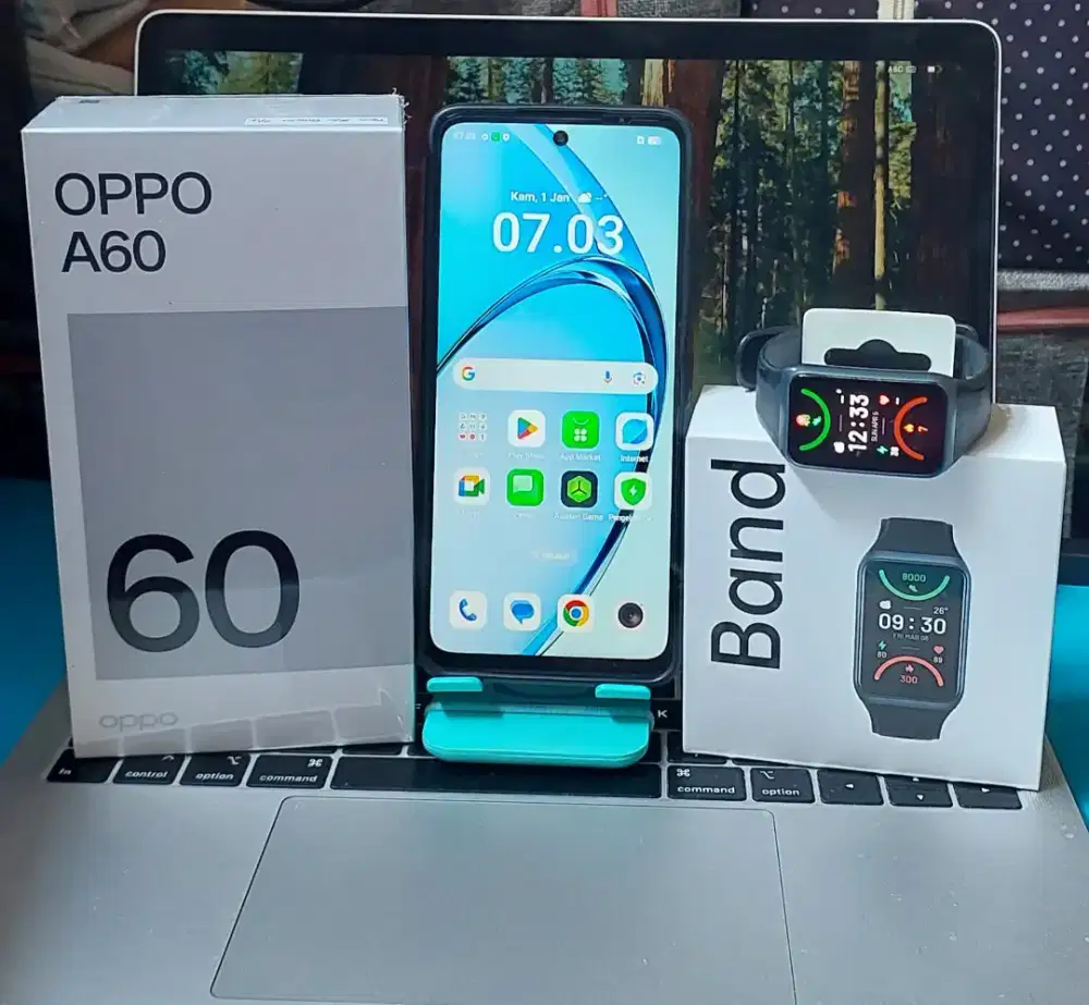 Dijual HP Oppo A60 dan Smartwatch Oppp Band 2