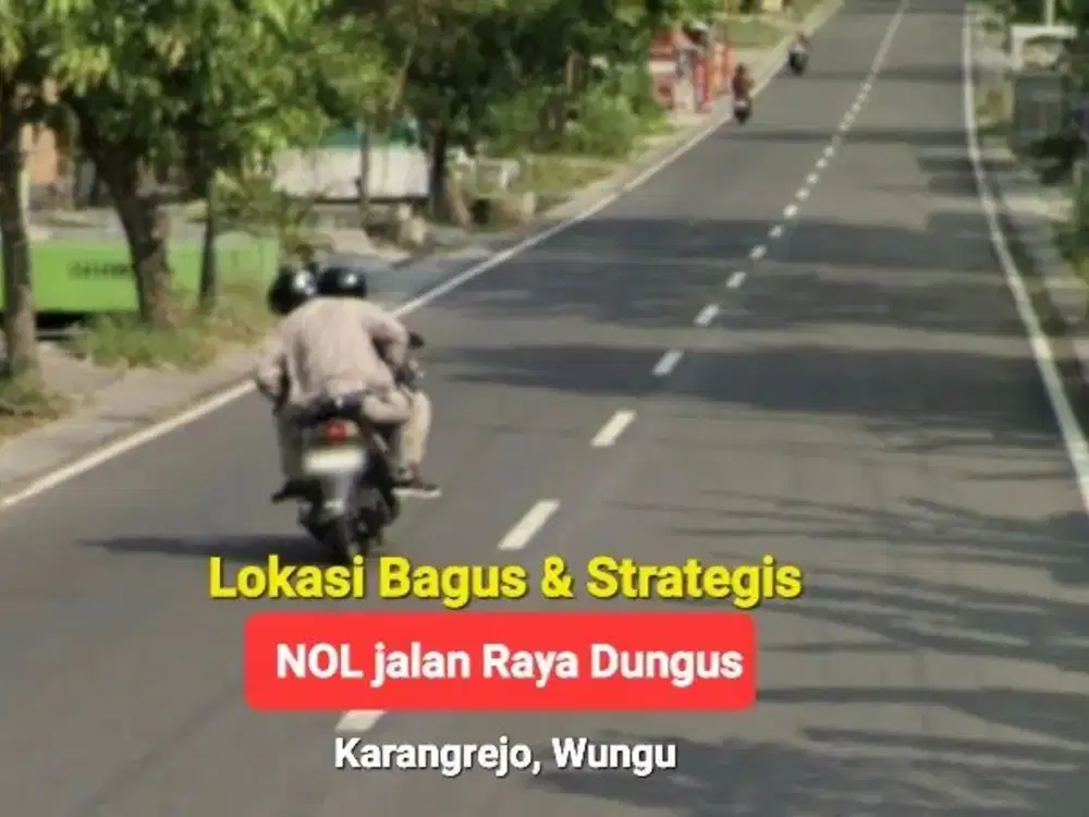 JUAL, Tanah Pekarangan Jl Raya Dungus, Karangrejo Kab MADIUN, Baguss