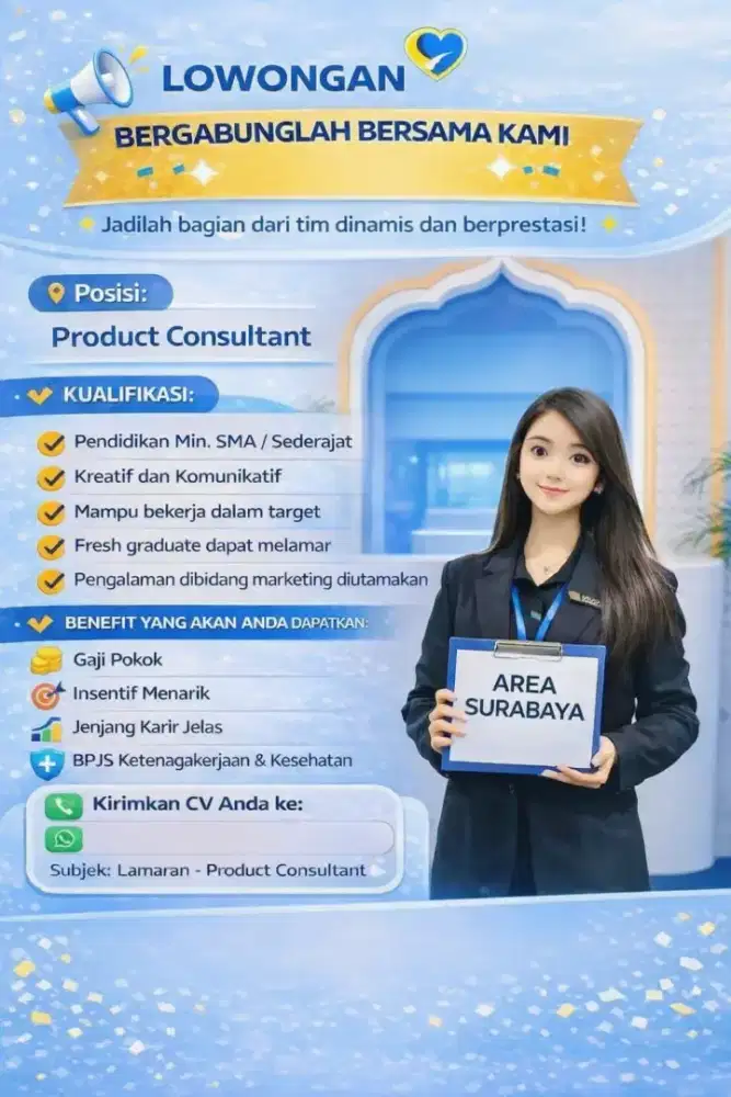 Lowongan Kerja Loker Sales SPG SM Freelance