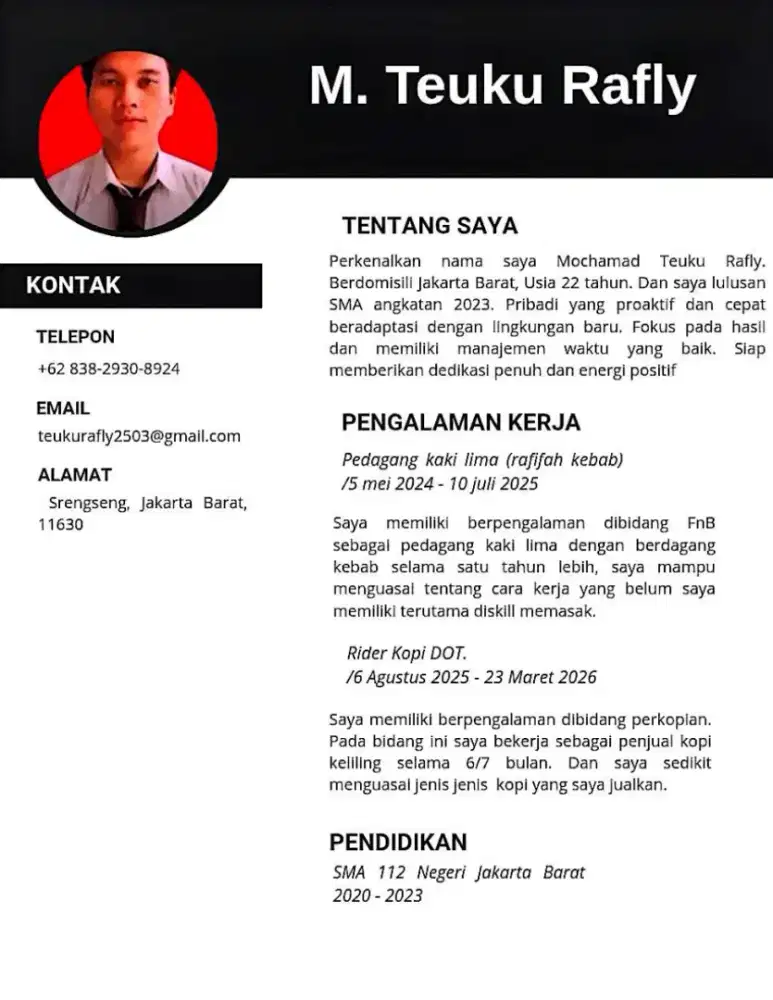 Sedang mencari pekerjaan crew outlet