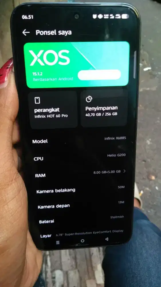 Infinix Hot 60 pro 8+8/256, mulus Garansi
