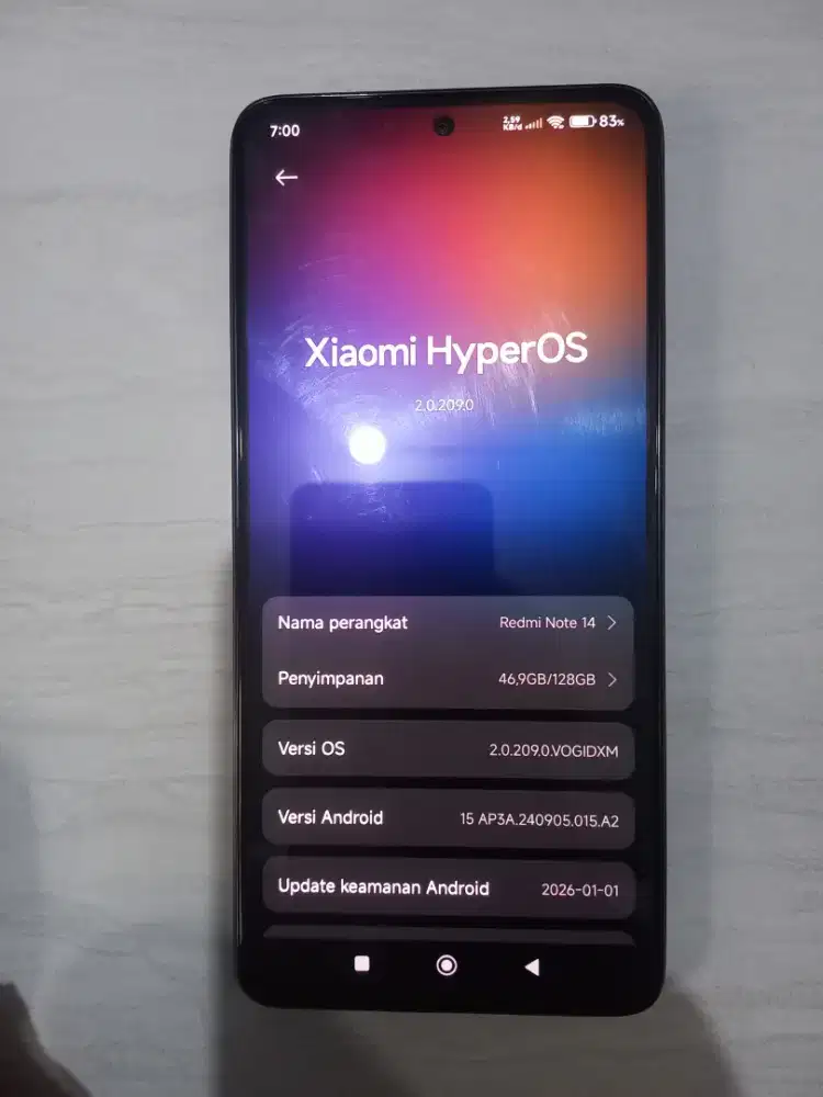 Redmi Note 14 4G 8/128 Seperti Baru Bergaransi