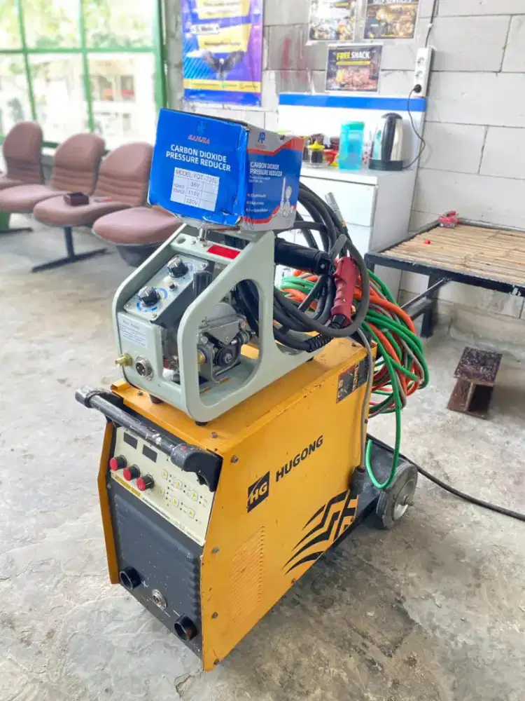 MESIN LAS BEKAS MIG CO² 500A HUGONG SECOND 3 PHASE FCAW MAG GMAW DC