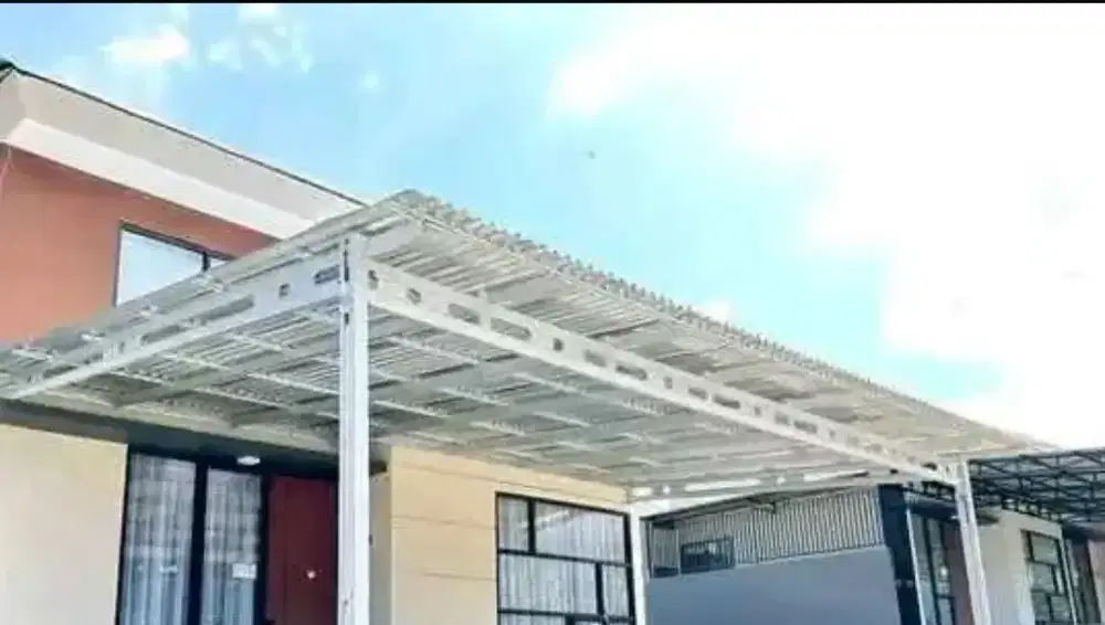 Kanopi atap galvalum pasir terpasang