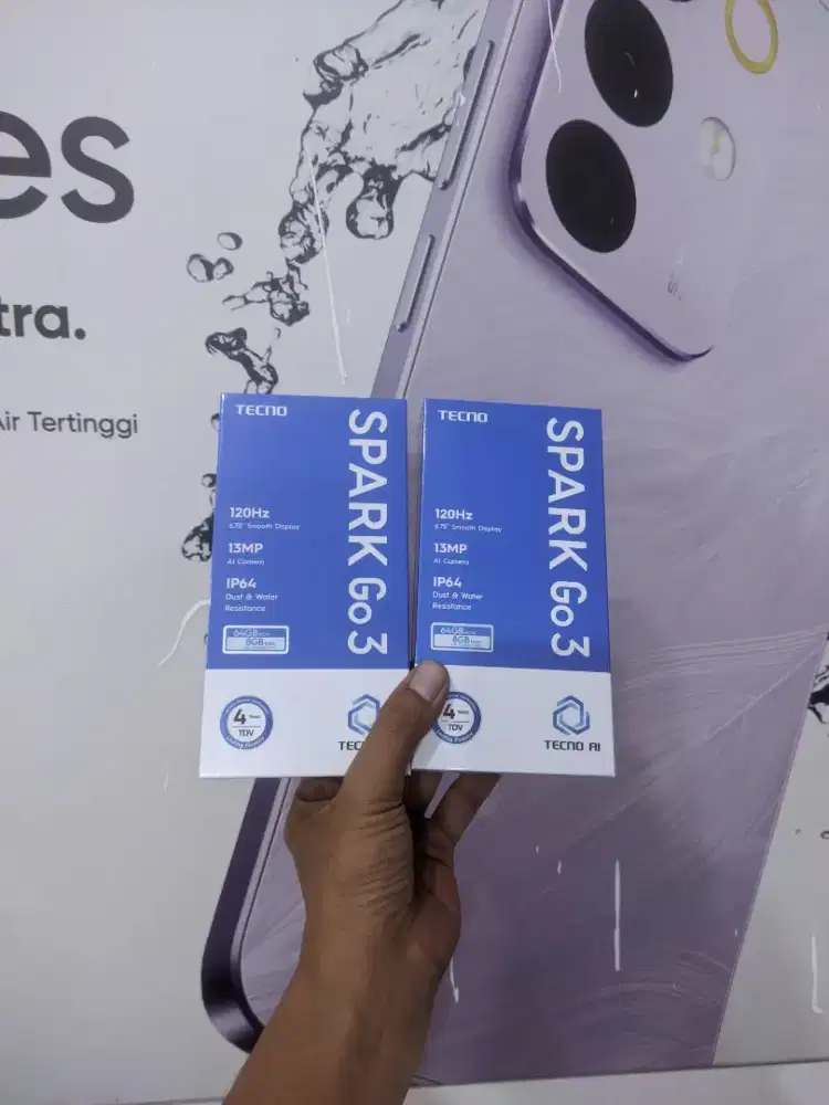 Fast respon WA Tecno Spark GO3 4+4/128 Garansi resmi 13bln