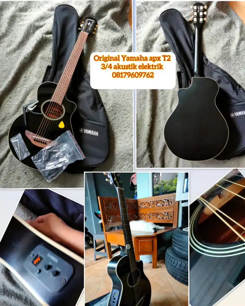 Gitar akustik elektrik original 3/4 traveler Yamaha apxt2 siap pakai