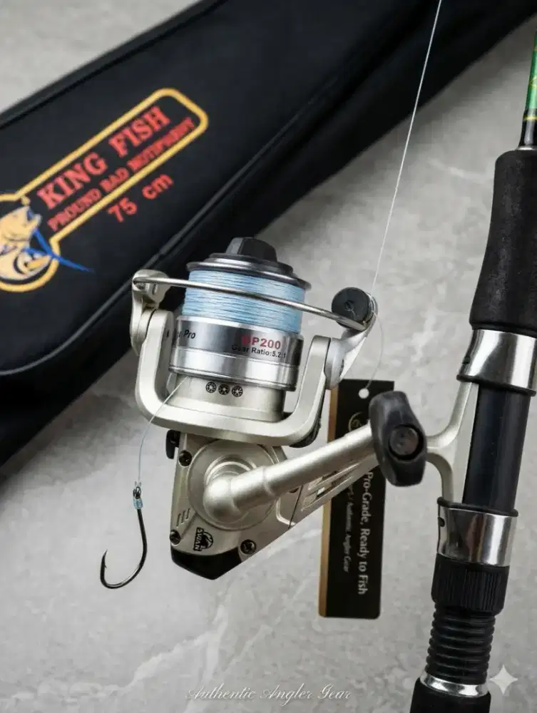 Pancing set lengkap joran + reel murah siap pakai