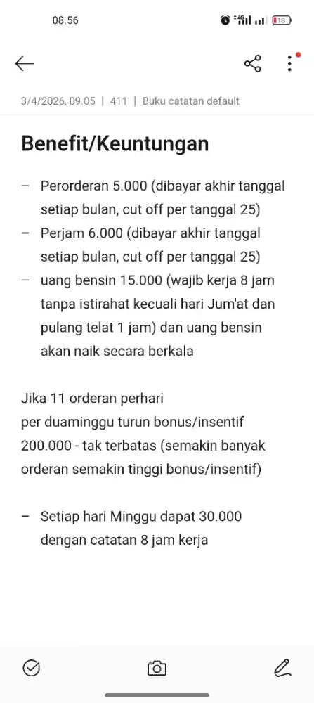 Lowongan kerja kurir motor