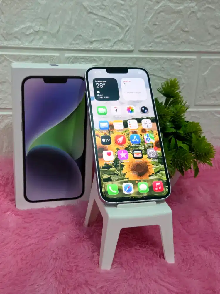 IPhone 14+ Plus Resmi Indo iBox 128Gb Ungu Baik