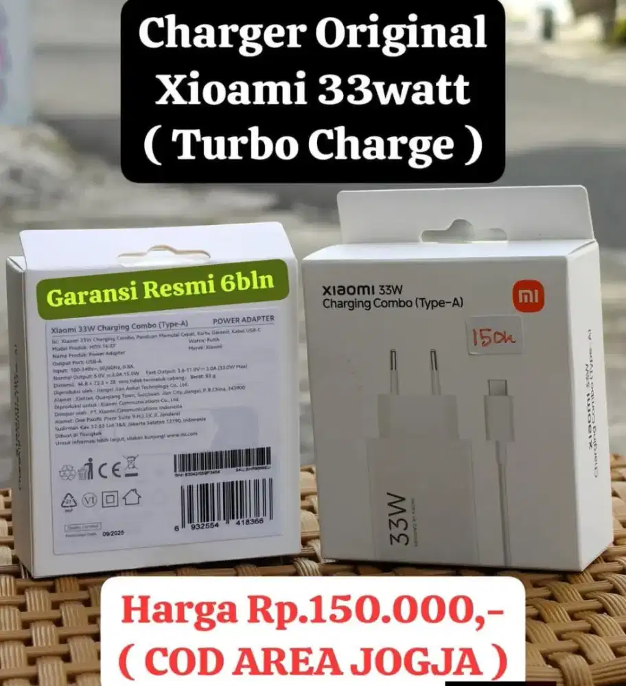 Charger Original Xiaomi 33watt ( TURBO CHARGE )
