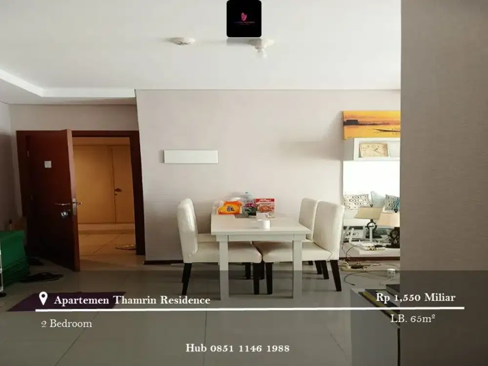 Dijual Apartement Thamrin Residence Mid Floor 2BR FF