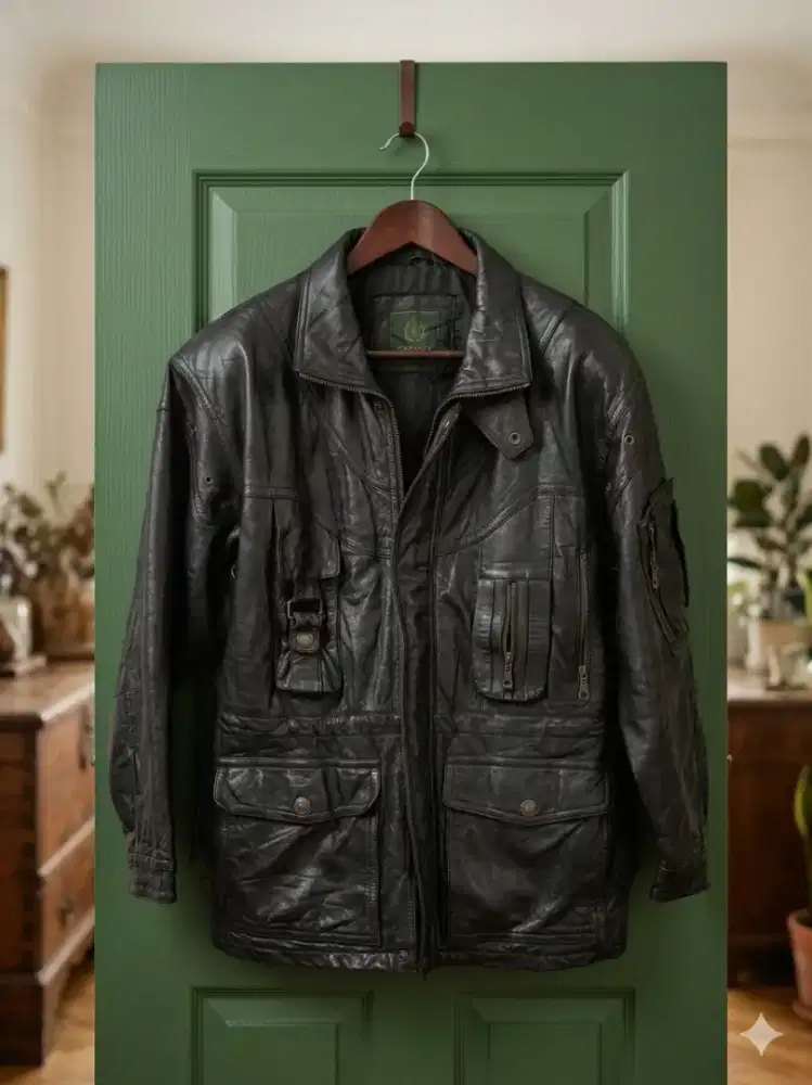 Jaket kulit asli import