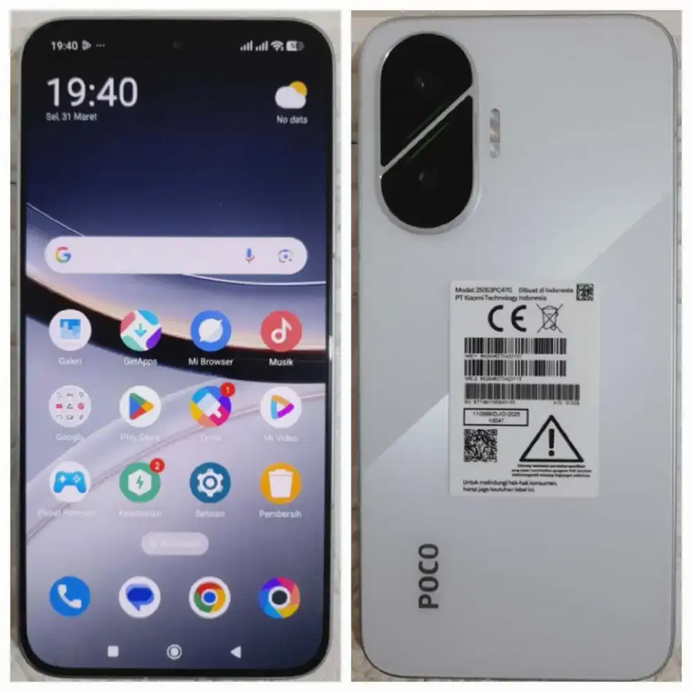 POCO F7 RAM 12/512 FULLSET SUPER MULUS NO MINUS
