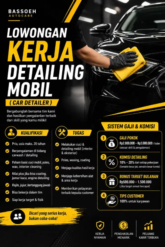 Dibutuhkan detailer mobil