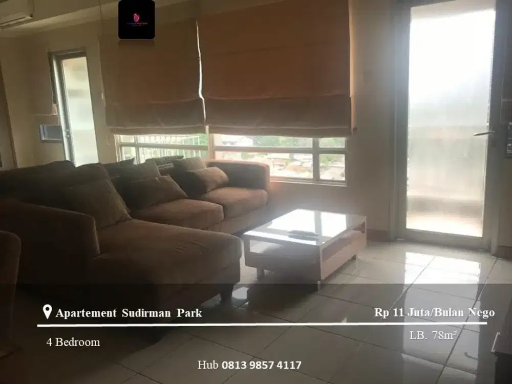 Disewakan Apartement Sudirman Park Low Floor 3BR FF