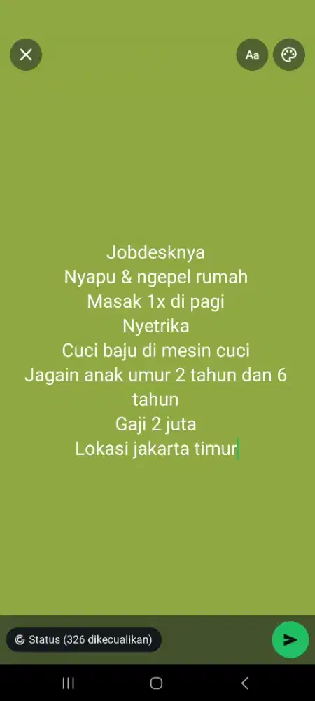 Dicari art untuk lokasi cipayung