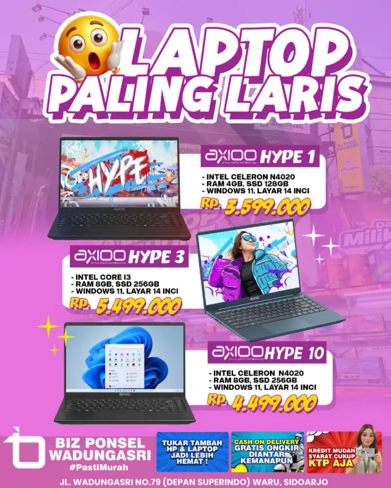 LAPTOP SIAP PAKAI HARGA PELAJAR