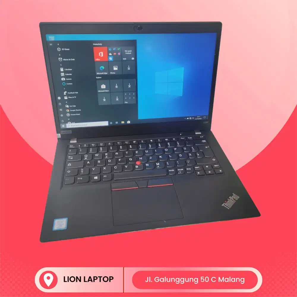 RAM 16GB SSD 256GB Core i5 Gen 8 Slim Lenovo Thinkpad X390 [06|04]