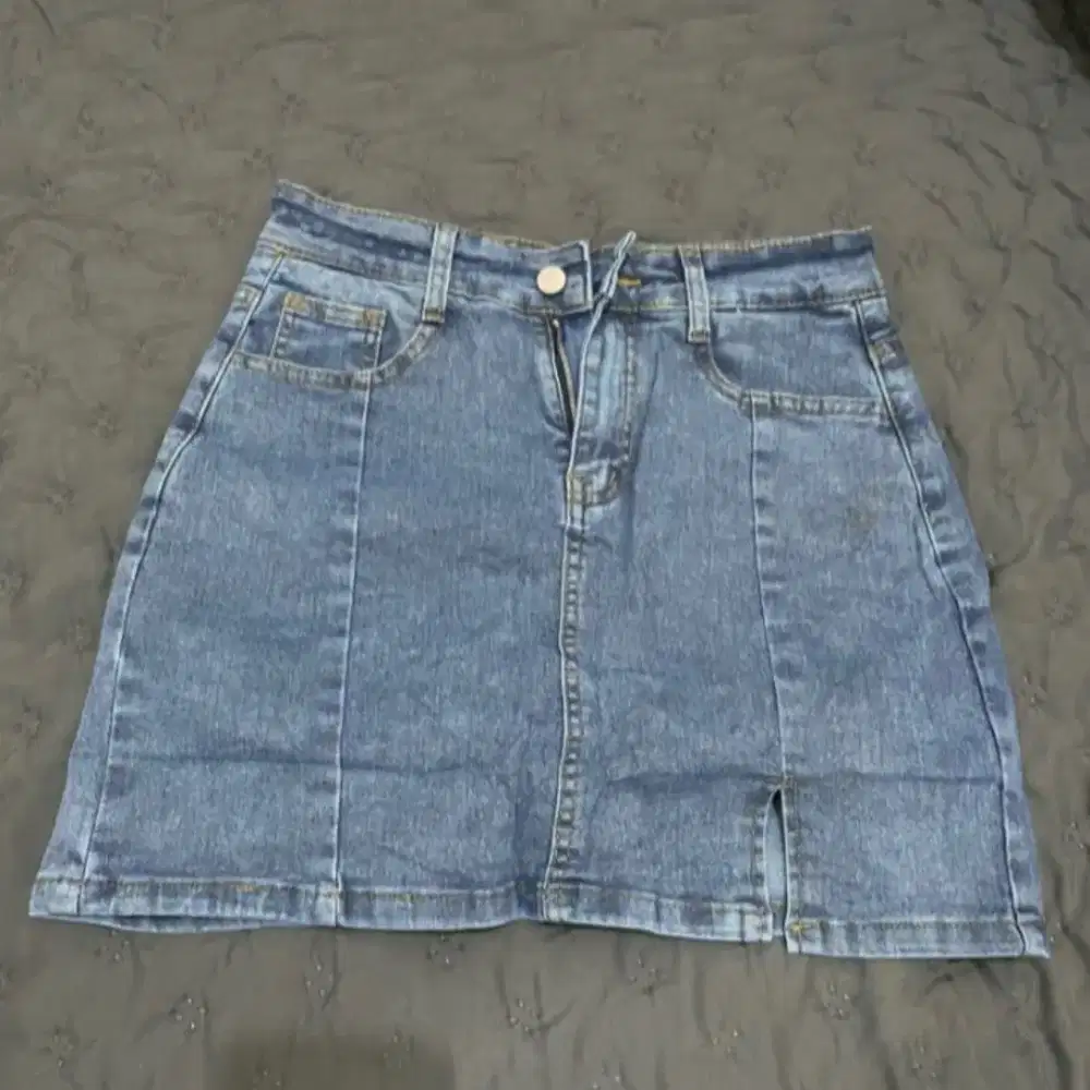 Rok celana jeans mini