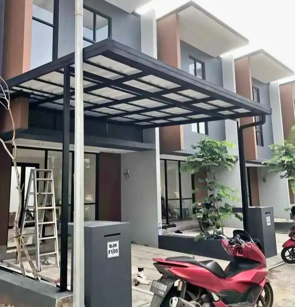 Kanopi rangka baja ringan