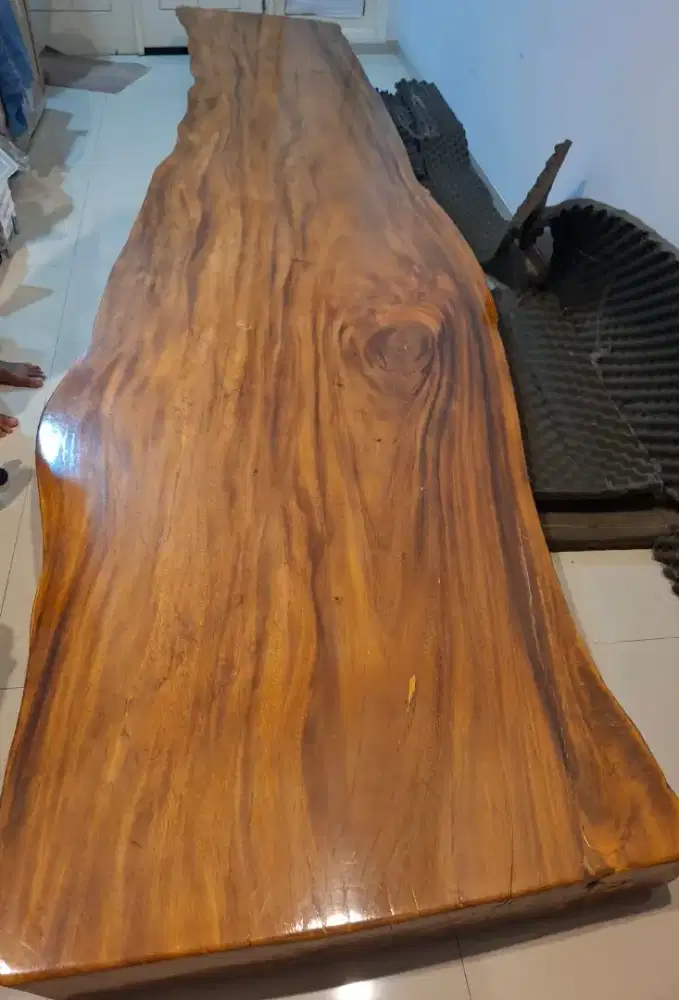 DIJUAL MEJA KAYU JATI SOLID TANPA SAMBUNGAN