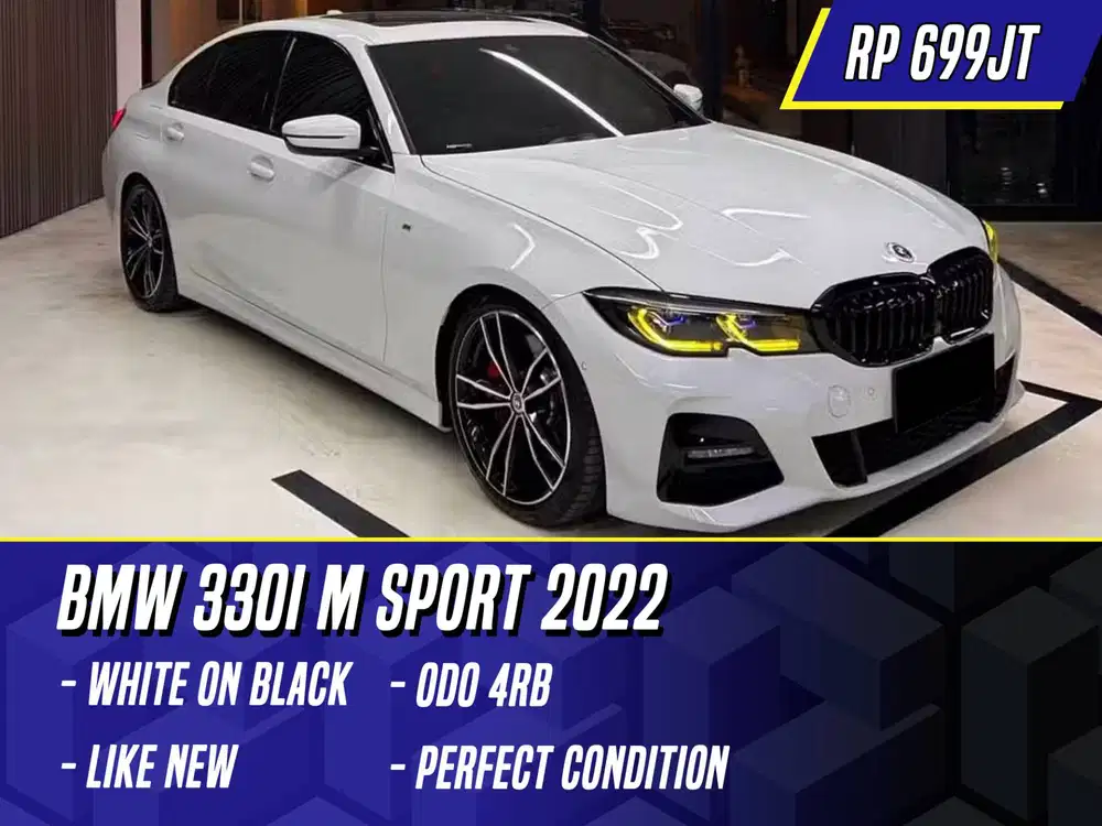 BMW 330i M Sport 2022 White on Black Putih 330 i MSport
