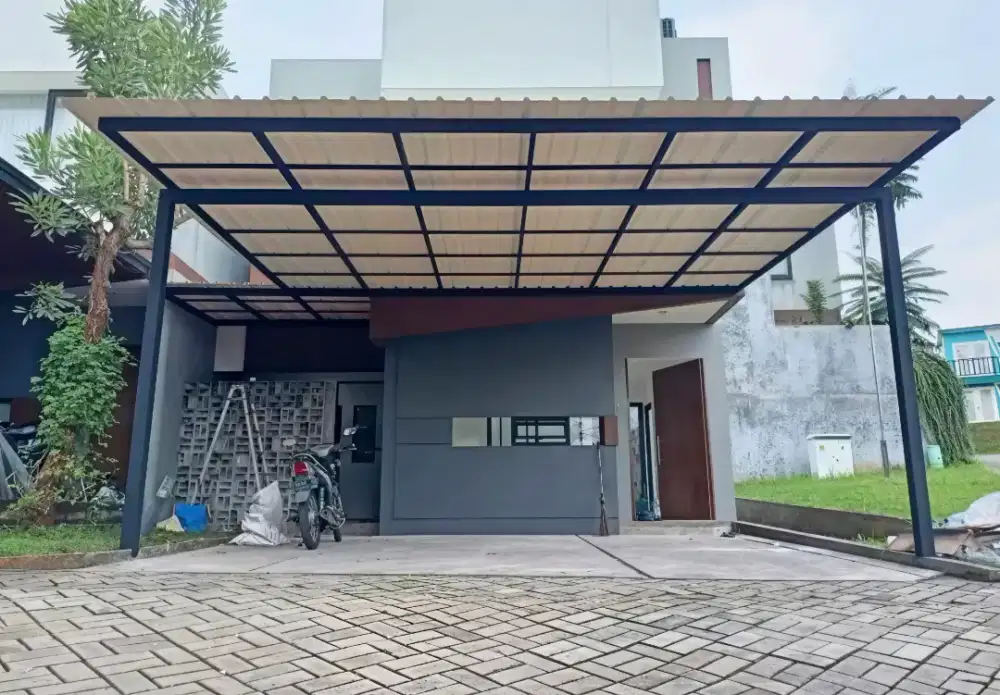 Jasa pasang kanopi rangka hollow Galvanis